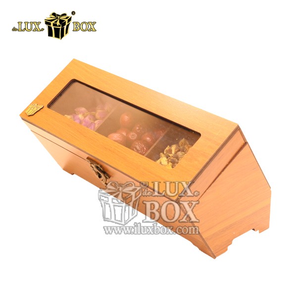 باکس هدیه دمنوش تی بگ چای کیسه ای چوبی لوکس باکس کد LB323-0