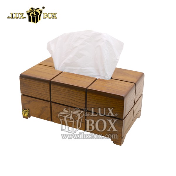 جعبه دستمال کاغذی چوبی طرح ساده لوکس باکس کد LB830